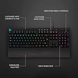 Logitech G213 Prodigy Gaming Keyboard UK Layout Black RGB Backlit view 6