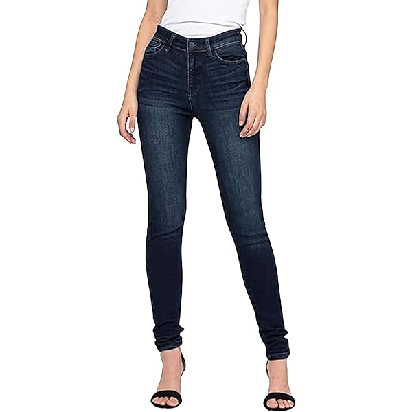 Judy Blue Hi-Waist Skinny Jeans With Back Phone Pocket - Dark Wash, Comfort Stretch