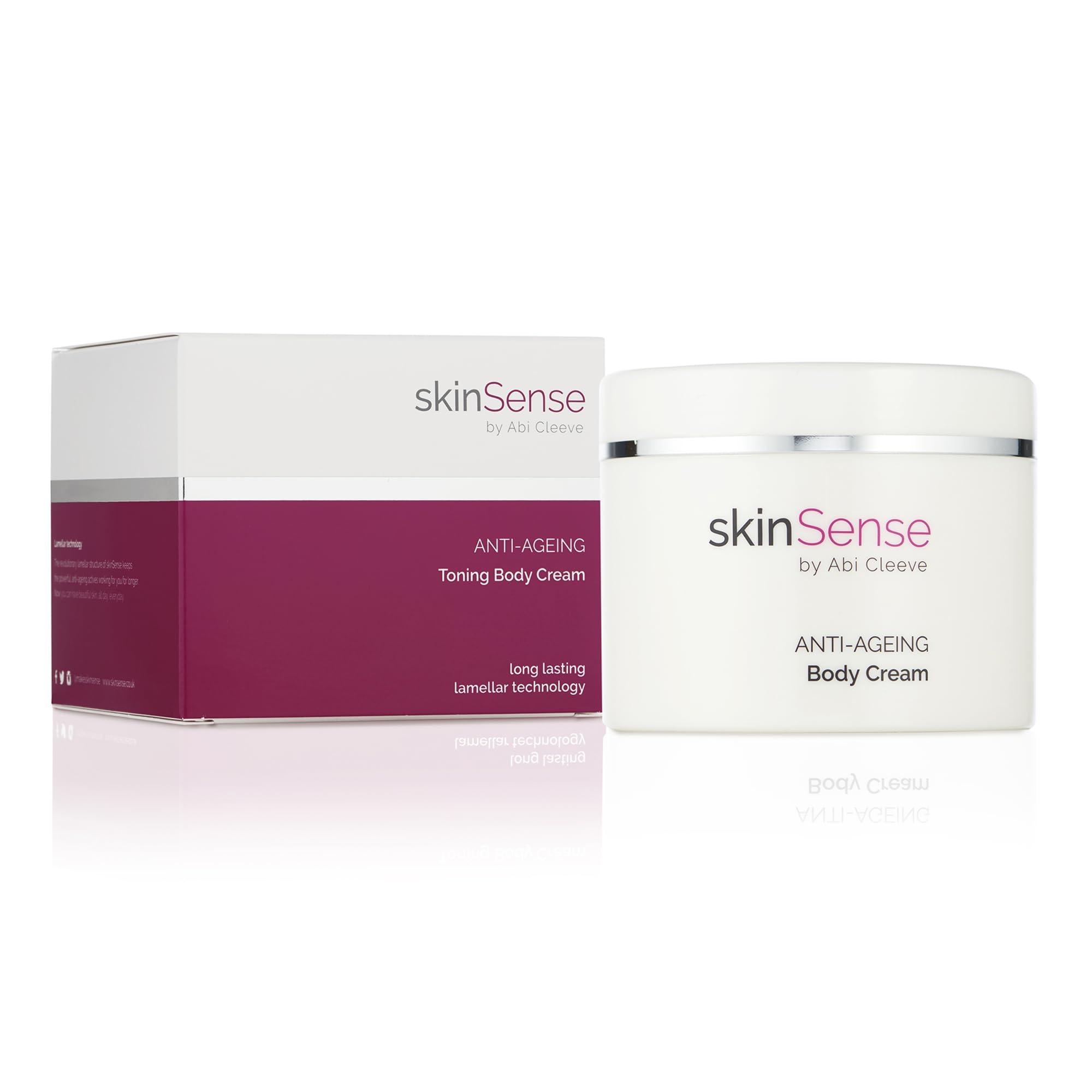 SkinSense's Anti-Ageing Toning Body Cream 400ml, Toning Body Butter, Hydrating Cream for Dry Skin, Firming Body Lotion for Mature Skin, Skin Firming Body Butter
