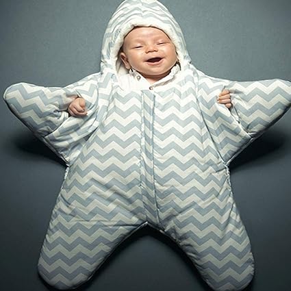 Amazon Co Jp 0 6月の赤ちゃんのための服寝袋かわいいヒトデスタイル赤ちゃん サイズ 85 Xの53センチメートル Zhangpopoqiye Color Grey 家電 カメラ