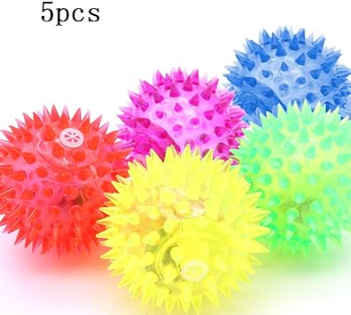 Lailongp, 5 unidades Pelota luminosa LED para perros y gatos con ...