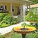 Tranmix Solar Fountain with Battery Backup, 2.5W Bird Bath Fountain Free Standing Solar Powered Fountain for Birdbath,Pond, Pool, Garden, Fish Tank