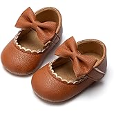CENCIRILY Infant Baby Girls Mary Jane Flats Non Slip Soft Sole Prewalker Princess Wedding Dress Shoes
