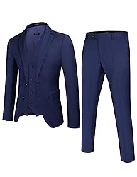 COOFANDY Slim Fit Suit for Men 3 Piece Two Button