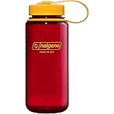 Nalgene Water Bottle - Lightweight Sustain Tritan BPA-Free Shatterproof Bottle for Backpacking, Hiking, Gym, 16 OZ, Wide Mouth, Laker