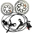 Motobecane Shimano MT200 Hydraulic Disc Brake Set Front and Rear with 160mm RT56 Rotors 1000mm / 1600mm / 1650mm Pre Bled Brake Liines Complete