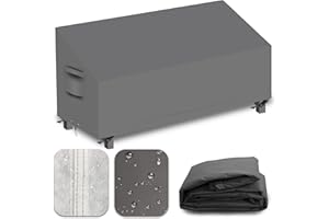 CNCZMH Heavy Duty Patio Sofa Covers Waterproof, Outdoor 3-Seater Couch Cover Waterproof, 600D Outdoor 2-Seater Loveseat Furniture Covers with Air Vent Handle 70''W x 30''D x 24''H/ 35''H Grey