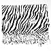 Premium Fashion Animal Print Zebra Shawl Scarf Wrap - White
