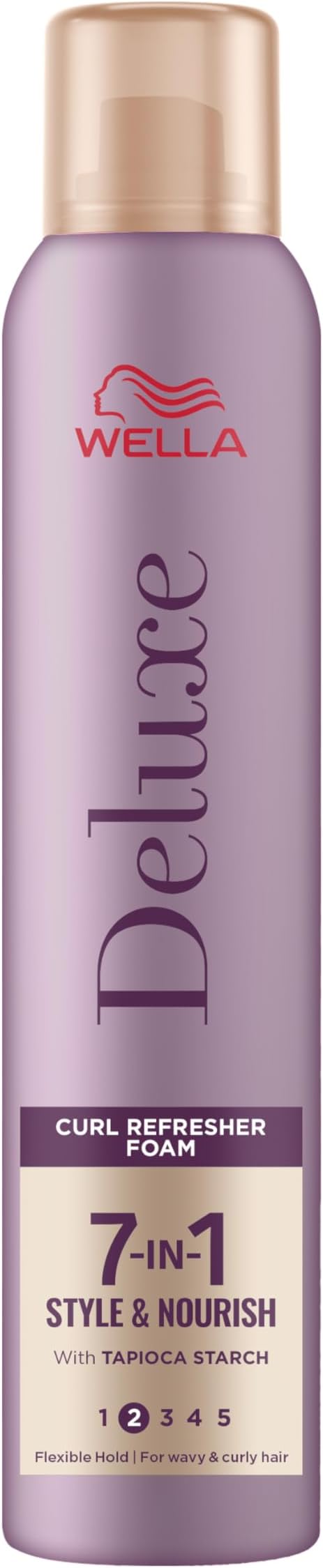 Wella Deluxe Curl Refresher Foam 200ml Moisturizing Anti Frizz Tapioca Starch