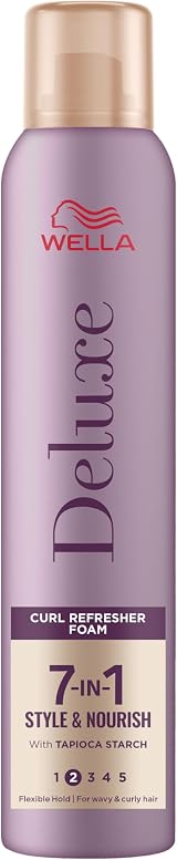 Wella Deluxe Curl Refresher Foam 200ml Moisturizing Anti Frizz Tapioca Starch