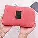 Travel Universal Organizer Bag / Electronics Accessories Case Packing Storage Bag, Multifunctional Shockproof Makeup Pouch, Gadget Bag, Data Cable Travel Case With Mesh Handbag Handbag (Size M, Red)