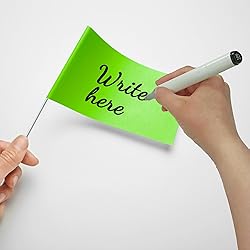 Zozen 50Pack Green Marking Flags, Writable/15x4x5