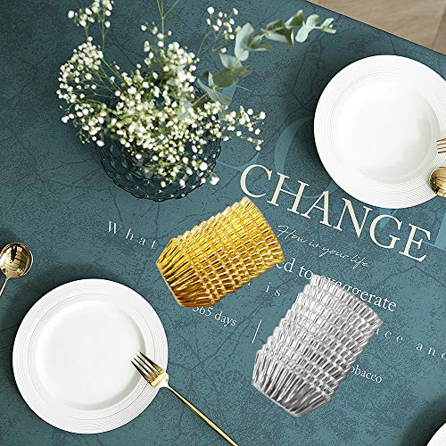 SUBANG 800 Pieces Christmas Mini Tulip Cupcake Liner Baking Cups Muffin Tins Treat Cups Foil Metallic Cupcake Liners for Weddings,Birthdays,Baby Showers - Thumbnail 2