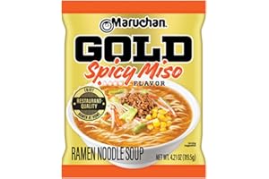 Maruchan Gold Spicy Miso Craft Ramen Noodles, Restaurant Quality Instant Ramen, 4.21 Oz, 5 Count