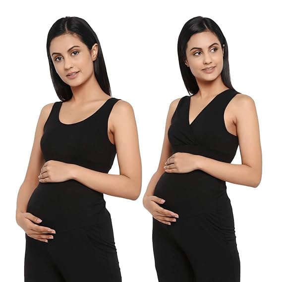 Women's Maternity & Nursing Bra - (Black, Small)