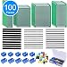 AUSTOR 100 Pcs PCB Board Kit Including 30 Pcs PCB Boards 30 Pcs 40 Pin 2.54mm Header Connector(Bonus: 10 Pcs 2P&3P Terminal Blocks and 30 Pcs Caps) primary