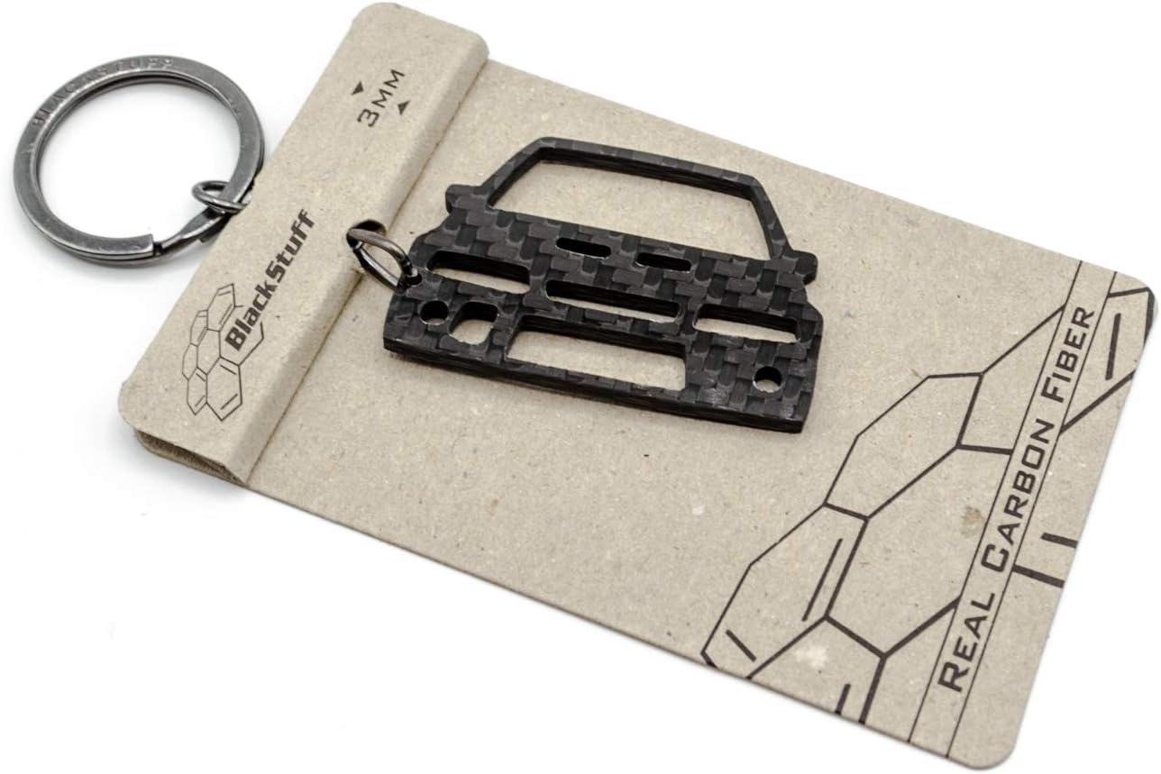 BlackStuff Carbon Fiber Keychain Keyring Ring Holder Compatible with Lancer Evo 6 VI BS-775 - Image 4