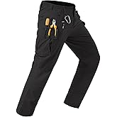 LGNTBE Men's Cargo Work Pants Lightweight Ripstop Water, Resistant for Hiking, Tactical Missions with 7-Pocket