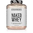 NAKED Strawberry Whey Protein - All Natural Grass Fed Whey Protein Powder + Dried Strawberries + Coconut Sugar- 5lb Bulk, GMO-Free, Soy Free, Gluten Free. Aid Muscle Growth & Recovery - 61 Servings