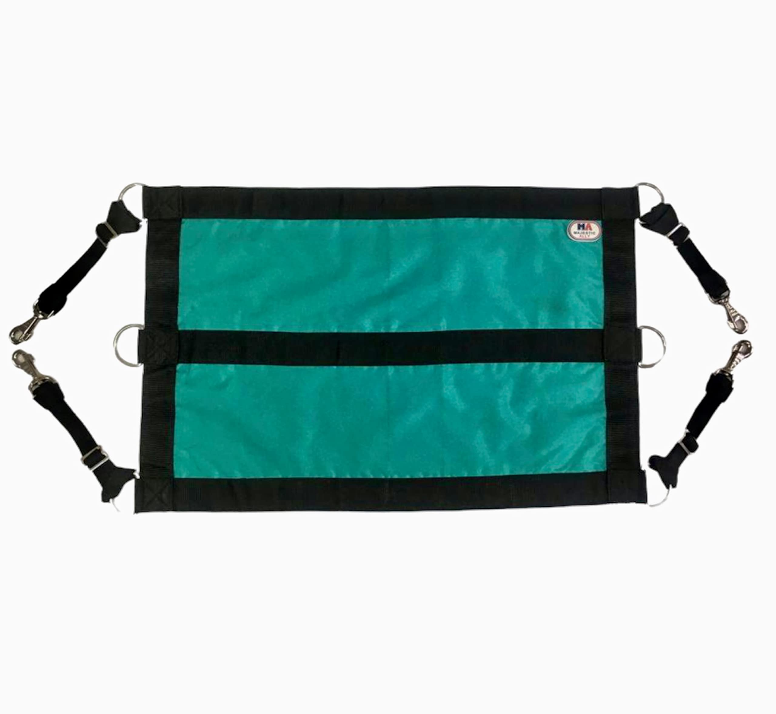 Majestic Ally 1200D 29"x19" Horse Stall Guard with Adjustable Straps and Hardware (Turquoise Black)