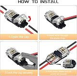 WMYCONGCONG 15x 2 Pin 2 Way I Type Wire Connectors No Strip Low Voltage DC AC view 4