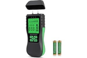 Kereinpo Digital Wood Moisture Meter, Water Leak Detector, Building Materials Humidity Tester, Pin Type Moisture Meter for Wa