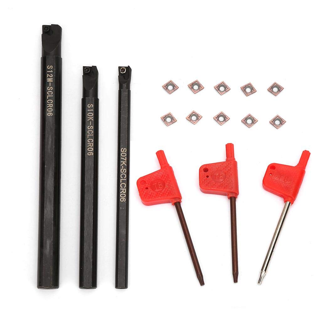 Set Barre Alesatura Tornio Maizoon CNC - 3 Pezzi Con Inserti E Chiavi - Foto 8