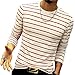 LOGEEYAR Mens Summer Short Sleeve Slim Fit Contrast Color Stitching Stripe Polo Casual T-Shirts (Medium, 622-red)