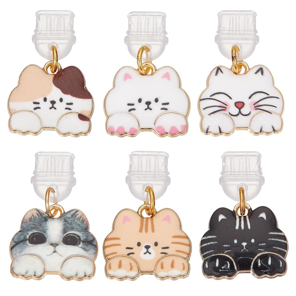 OLYCRAFT 6 PCS Type C Anti-Dust Caps - Long 28mm USB C Port Caps for Most Type C Phones