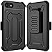 E LV Case for iPhone 8 7 - Belt Clip/Kickstand - Dual Layer Rugged Armor Holster Defender Full Body Protective Case Cover for Apple iPhone 7 / iPhone 8 [Black/Black]