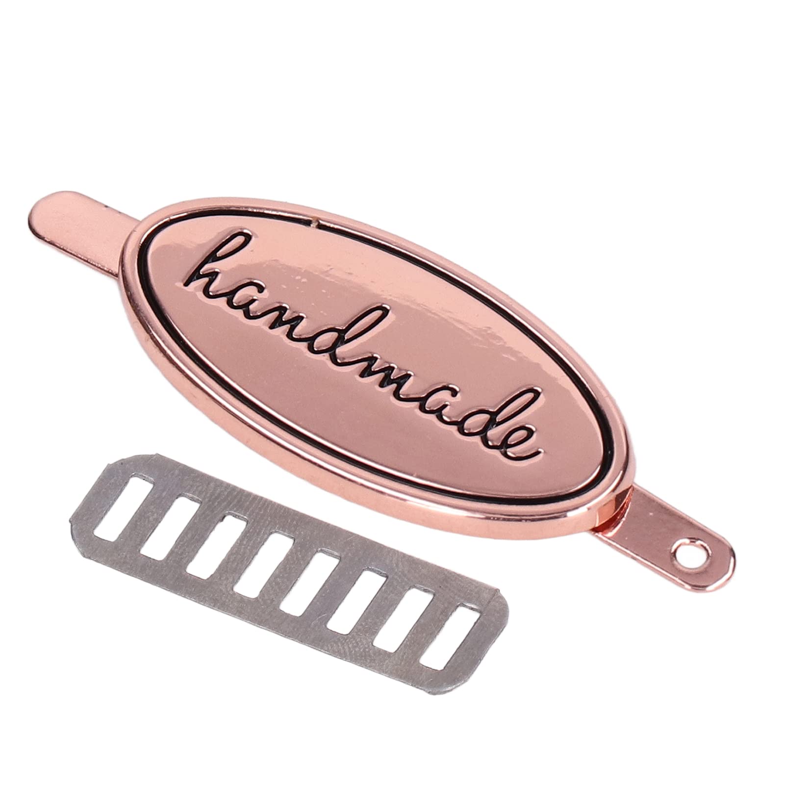 Metal Handmade Tag Labels, Multiple Colors Available DIY Bag Label Handmade Tags for Jewelry Making Crafts Sewing Clothing Decoration(Rose Gold)