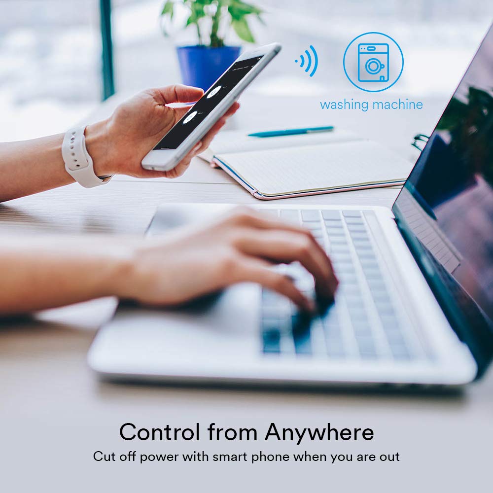 Lumary Smart WiFi In-Wall Outlet 15 Amp Tamper Resistant Split Duplex Receptacle - 2 Plugs, Compatible with Alexa, Google Home, and IFTTT(No Hub required)