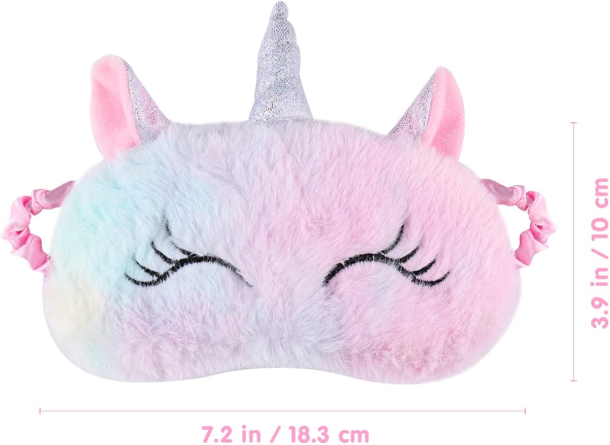 VALICLUD Kids Plush Patch Shading Eye Patch Unicorn Sleeping Blindfold Cute Eye Mask (Pink), As Shown, Medium - Image 5