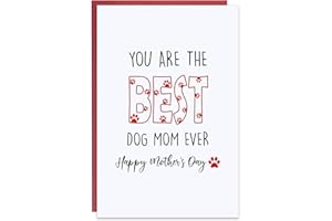 Ithmahco Mothers Day Card From Dog, Dog Mom Mothers Day Gifts, Dog Mom Mothers Day Card, Best Dog Mom Gifts, Dog Mothers Day Gift, Funny Mothers Day Cards From Friend, Daughter, Son, Husband