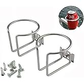 Z-Color 2pcs Stainless Steel Boat Ring Cup Drink Holder Universal Drinks Holders for Marine Yacht Truck RV Car Trailer Hardware