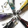 Krazywolf-9-Heavy-Hex-Big-Game-Fishing-Skirted-Jet-Head-Trolling-Lures-Rigged-Hooks5PcsBag8-OuncePc