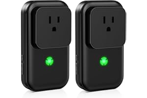 Power Failure Alarm 2 Pack, Freezer Power Outage Alarm 7 Sirens, 0-110dB Adjustable LED Indicator 12H Alert, Power Loss Monit