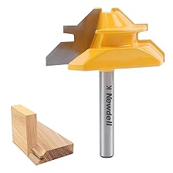 Newdeli 1/4-inch Shank 45 Degree Lock Miter Router