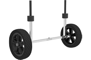 GanFindX Kayak Cart Canoe Trolley Carrier Kayak Accessories Transport Dolly with Solid Foam Wheels Detachable Frame Upright and Crossbar Terrain