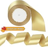 tenn well Gold Ribbon 50mm x 22m Satin Gift Wrapping Craft Ribbon view 2