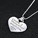 MagicW Gift for Grandma Heart Pendant Necklace Grandma A Blessing of Love and Gift from Above Grandma Charm Necklace from Granddaughter