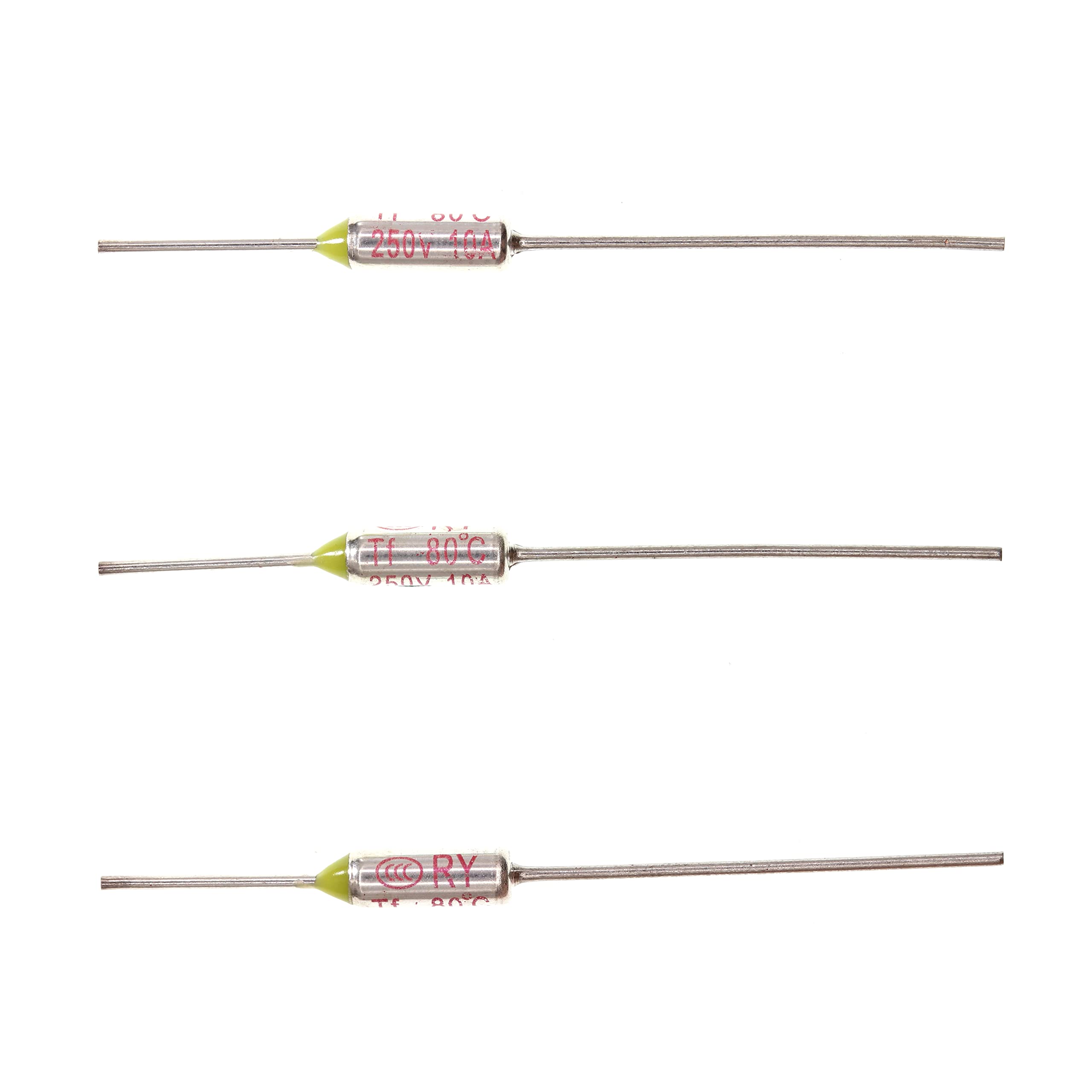 HUABAN 10 Pieces Metal Temperature Thermal Fuse