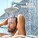 High Pressure Shower Head, High pressure Rainfall Shower Head By Manu Living | Chrome Rain Shower Head & Rain Shower Head | Massage Anti-Clog Low Water Pressure Shower Head | High Flow Shower Head
