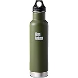 Klean Kanteen Classic Double Wall Vacuum Insulated Stainless Steel Water Bottle with Leak Proof Loop Cap