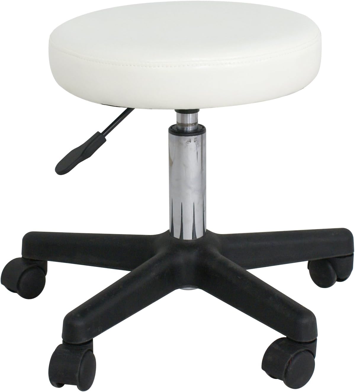 ZENY Adjustable Swivel Stool Chair Hydraulic Rolling Beauty Salon Massage Spa Medical Tattoo Drafting Stool Chair, White: Furniture & Decor
