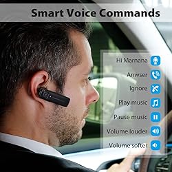 Marnana Bluetooth Headset with Voice Command