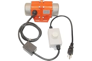 E-Found Concrete Vibrator Motor, 60W, 3600rpm, Speed Adjustable, Aluminum Alloy Case, 110V AC with US Plug， Concrete Vibratin