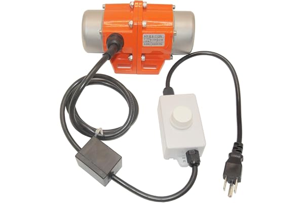 E-Found Concrete Vibrator Motor, 60W, 3600rpm, Speed Adjustable, Aluminum Alloy Case, 110V AC with US Plug, Concrete Vibratin