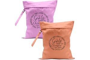 zcyxuuw 2Pcs Girls Trip Gifts Wet Dry Bag, Aloha Beach Bag Wet Bag Favors, Sunscreen Swimsuit Toiletry Travel Essentials For Women, Beach Travel Laundry bags for Dirty Diaper Swimsuit Gifts