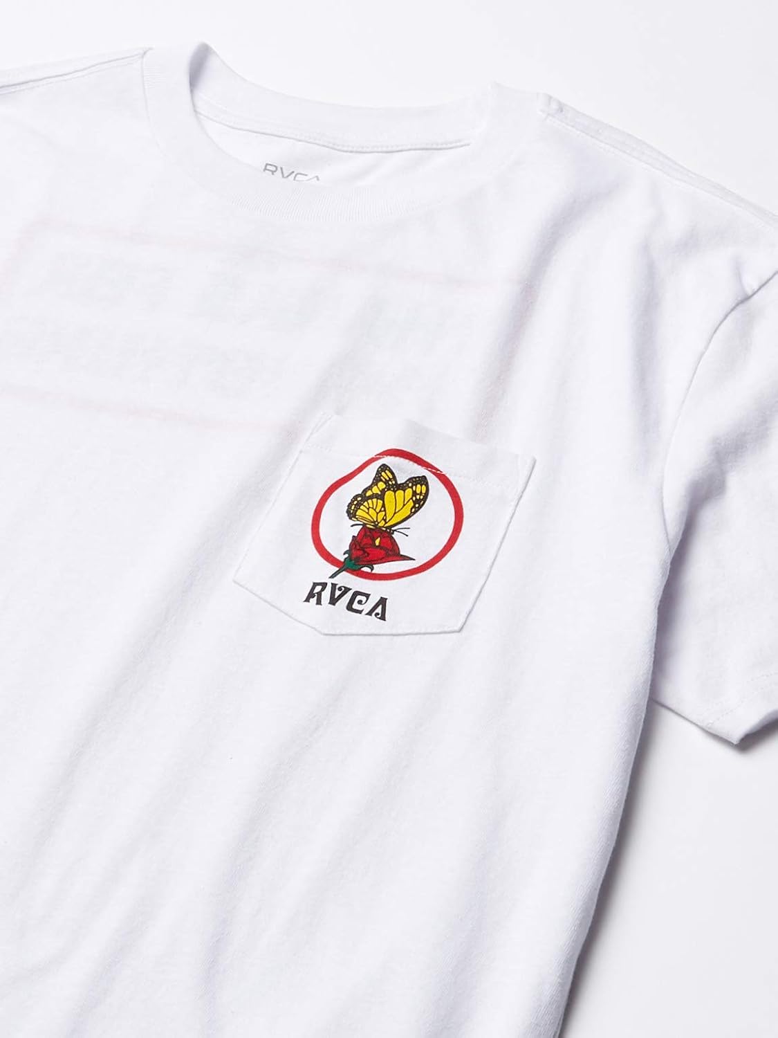 RVCA Men's Nothing Short Sleeve Crew Neck Pocket T-Shirt: Clothing